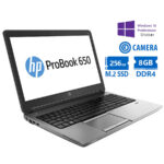 HP (A-) ProBook 650 G2 i5-6300U/15.6``/8GB DDR4/256GB M.2 SSD/DVD/Camera/10P Grade A- Refurbished La