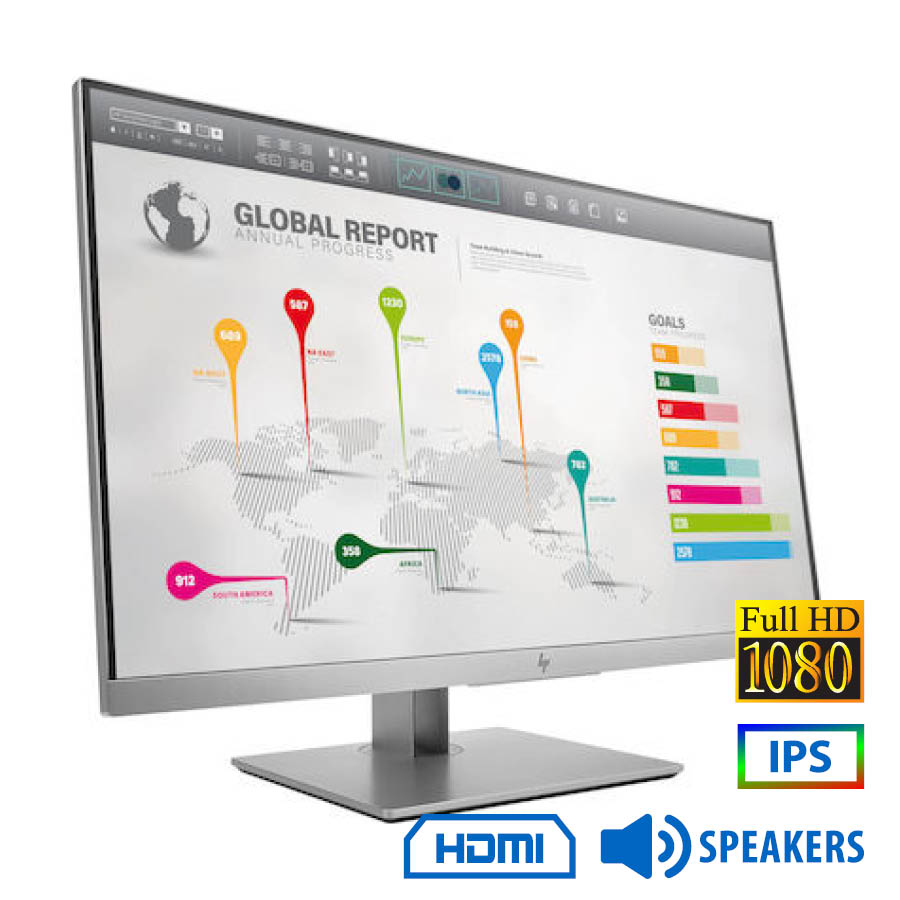 101412_1 Used Monitor ElitDisplay E273 IPS/HP/27``FHD/1920x1080/Wide/Silver/Black/w/Speakers/D-SUB & DP & HDM - Image 1