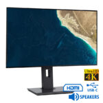 Used Monitor PE270K IPS/Acer/27``Ultra HD 4K/3840x2160/Wide/Black/w/Speakers/DP & 2xHDMI & USB Type-