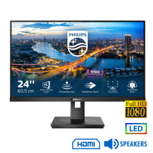 Used Monitor 242B1 LED/Philips/24``FHD/1920x1080/Wide/Black/w/Speakers/D-SUB & DVI-D & DP & HDMI & U
