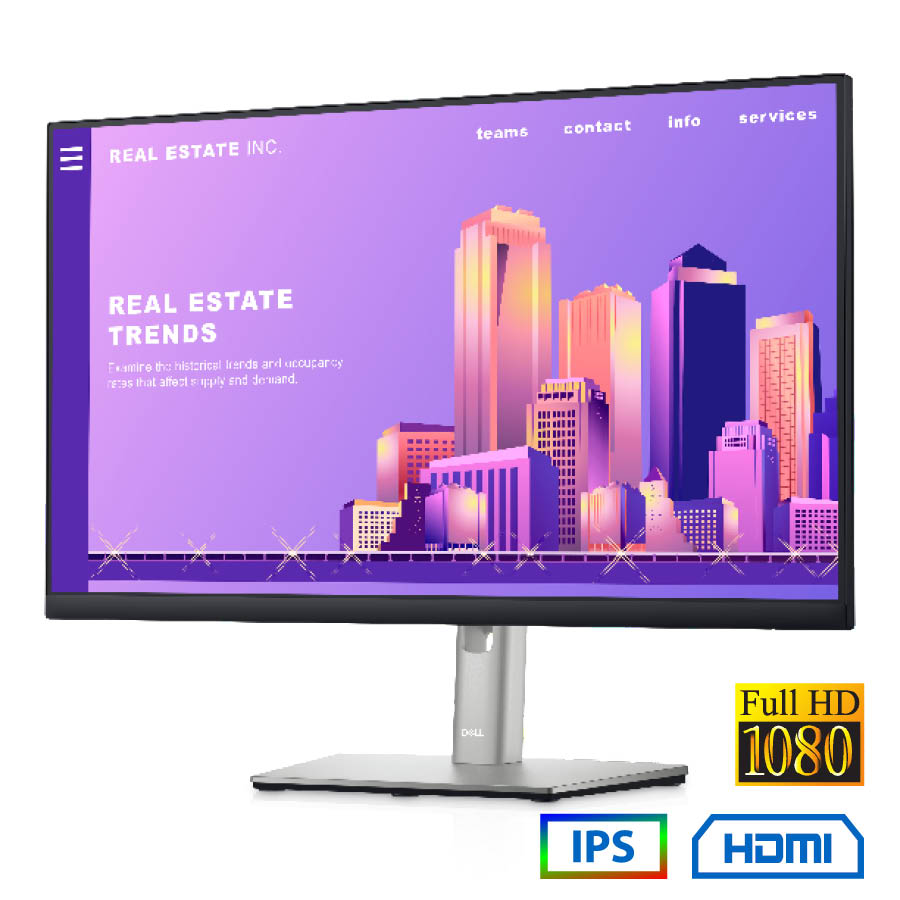 102543_1 Used (A-) Monitor P2422H IPS LED/Dell/24``FHD/1920x1080/Wide/Black/Grade A-/D-SUB & DP & HDMI & USB - Image 1