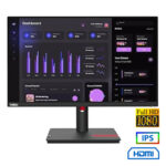 Used Monitor T24i-30 IPS LED/Lenovo /24``FHD/1920x1080/Wide/Black/D-SUB & DP & HDMI & USB 3.0 HUB