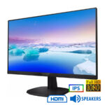 Used (A-) Monitor 243V7 IPS LED/Philips/24``FHD/1920x1080/Wide/Black/w/Speakers/Grade A-/D-SUB & DP