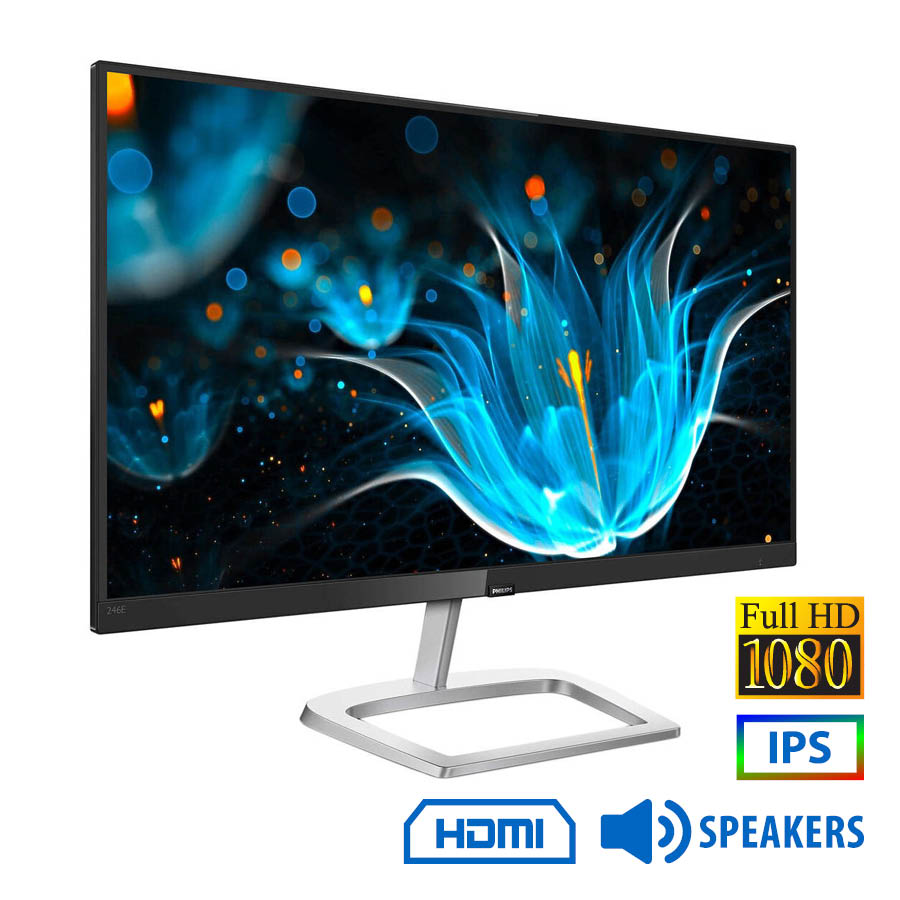 102572_1 Used Monitor 246E9Q IPS LED/Philips/24”FHD/1920x1080/Wide/Black/w/Speakers/D-SUB & DP & HDMI - Image 1