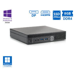 Dell Optiplex 3070 DM i3-9100T/8GB DDR4/256GB SSD/No ODD/10P Grade A Refurbished PC