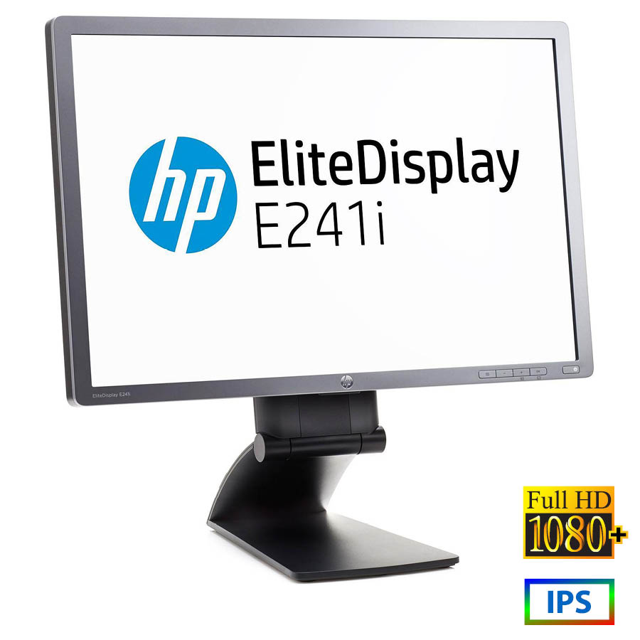 51727_1 Used Monitor E241i IPS LED/HP/24``FHD/1920x1200/Wide/Silver/Black/D-SUB & DVI-D & DP & USB HUB - Image 1