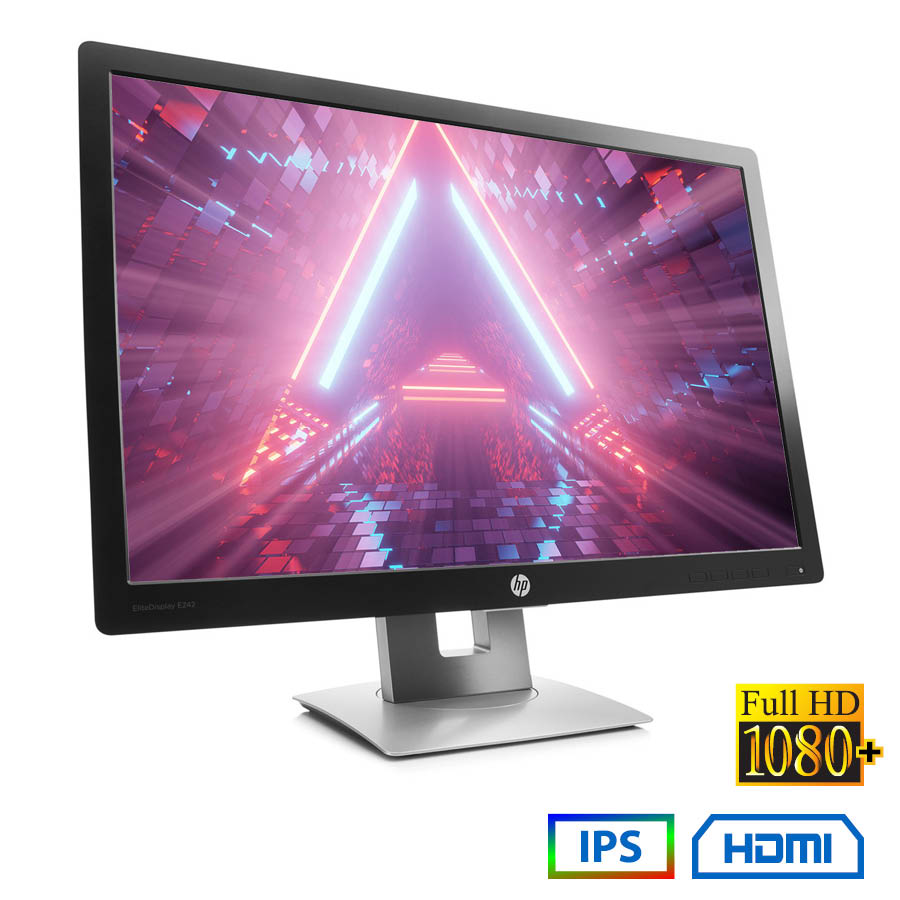 65604_1 Used Monitor E242 IPS LED/HP/24``FHD/1920x1200/Wide/Silver/Black/D-SUB & DP & HDMI & USB HUB - Image 1