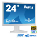 Used Monitor PL2480H LED/Iiyama/24``FHD/1920x1080/Wide/White/w/Speakers/D-SUB & DVI-D & HDMI