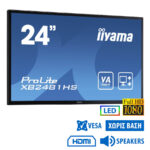 Used Monitor ProLite XB2481HS LED/Iiyama/24``FHD/1920x1080/Black/No Stand/w/Speakers/D-SUB & DVI-D &