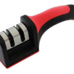 Ακονιστήρι μαχαιριών AG422B, 2 επιπέδων, μαύρο-κόκκινο