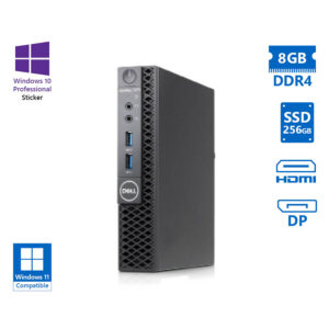 Dell Optiplex 3070 DM i5-9500T/8GB DDR4/256GB SSD/No ODD/10P Grade A Refurbished PC