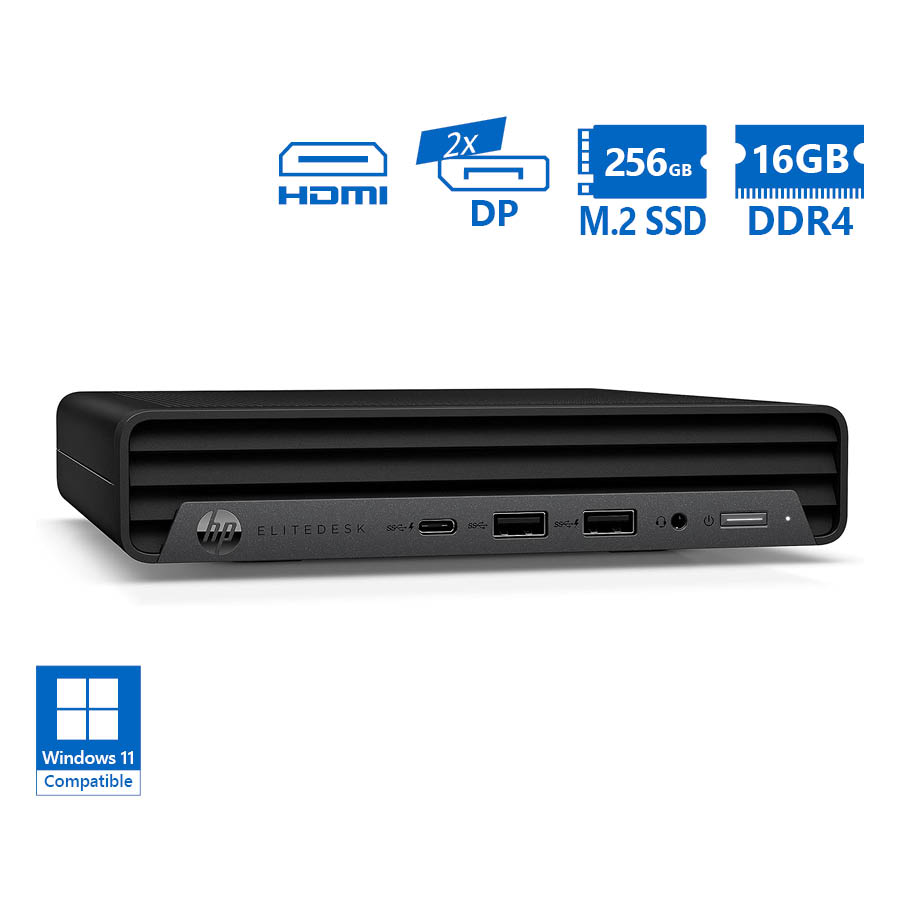 102760_1 HP EliteDesk 800G6 DM i5-10500/16GB DDR4/256GB M.2 SSD/No ODD/Grade A Refurbished PC - Image 1