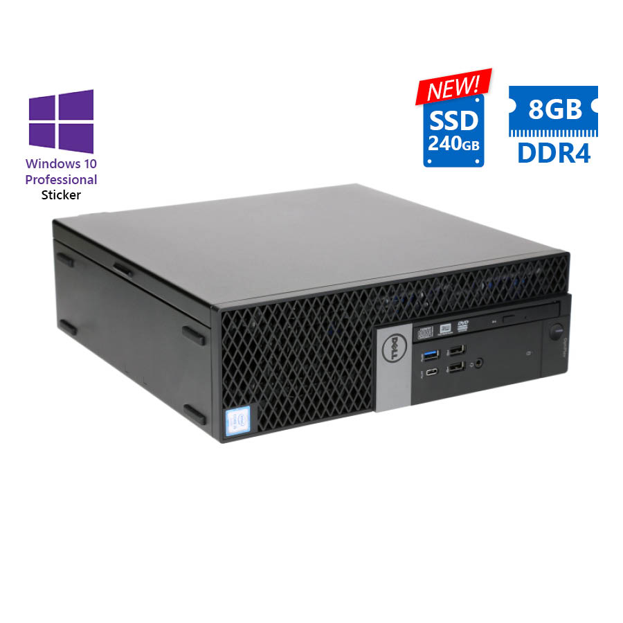 102821_1 Dell 7050 SFF i5-6500/8GB DDR4/240GB SSD New/No ODD/10P Grade A Refurbished PC - Image 1