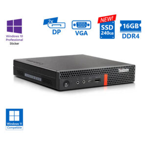 Lenovo ThinkCentre M920q Tiny i7-8700T/16GB DDR4/240GB SSD New/No ODD/10P Grade A Refurbished PC