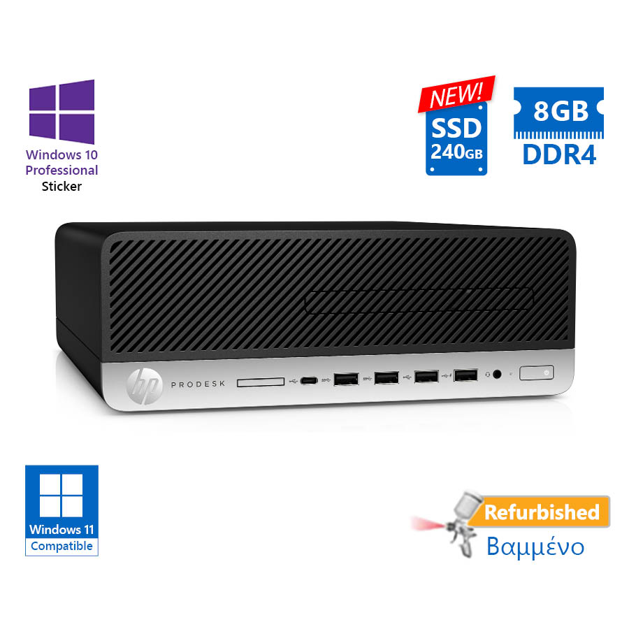 102858_1 HP 600G4 SFF i5-8500/8GB DDR4/240GB SSD New/No ODD/10P Grade A+ Refurbished PC - Image 1