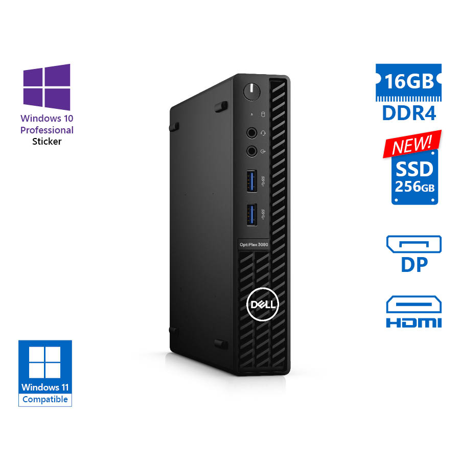102888_1 Dell Optiplex 3080 DM i5-10500T/16GB DDR4/256GB SSD New/No ODD/10P Grade A Refurbished PC - Image 1