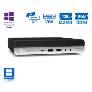 HP (A-) EliteDesk 800G5 DM i5-9500/8GB DDR4/128GB M.2 SSD/No ODD/10P Grade A- Refurbished PC