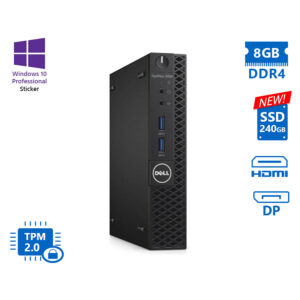 Dell Optiplex 3050 DM i5-7500T/8GB DDR4/240GB SSD New/No ODD/10P Grade A Refurbished PC