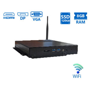 OEM Industrial PC Tiny WiFi i3-6100U/8GB DDR3/120GB SSD/No ODD/7P Grade A Refurbished PC