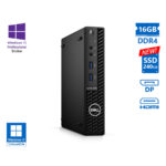 Dell Optiplex 3080 DM i5-10500T/16GB DDR4/240GB SSD New/No ODD/10P Grade A Refurbished PC
