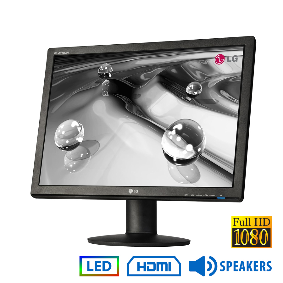 57833_1 Used Monitor W2442PE LED/LG/24``FHD/1920x1080/Wide/Black/w/Speakers/D-SUB & DVI-D & HDMI - Image 1