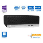 HP 400G5 SFF i5-8500/8GB DDR4/256GB M.2 SSD/No ODD/10P Grade A+ Refurbished PC
