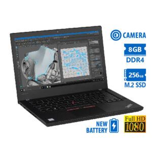 Lenovo (A-) ThinkPad T470 i5-6300U/14``FHD/8GB DDR4/256GB M.2 SSD/No ODD/Camera/New Battery/Grade A-