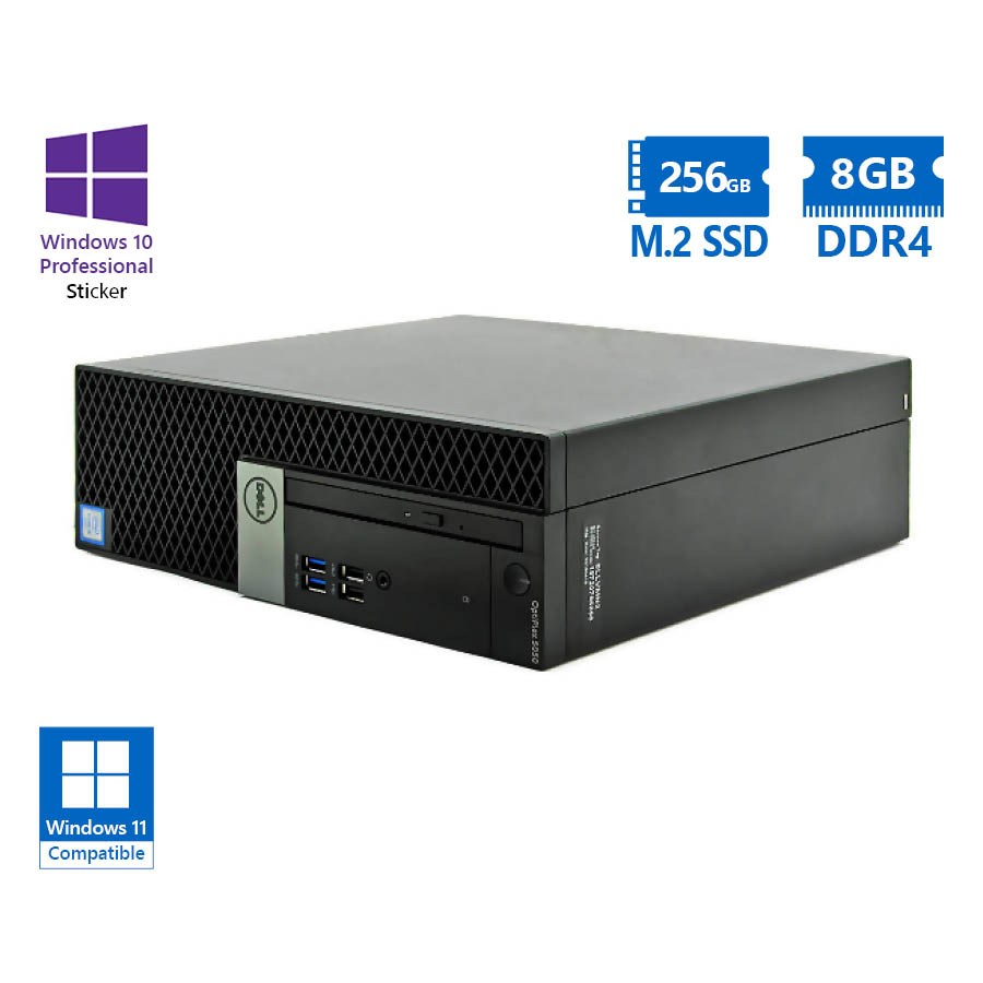102968_1 Dell (A-) 5060 SFF i5-8500/8GB DDR4/256GB M.2 SSD/No ODD/10P Grade A- Refurbished PC - Image 1