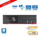 Fujitsu D958 SFF i5-8500/8GB DDR4/256GB M.2 SSD/No ODD/Grade A+ Refurbished PC