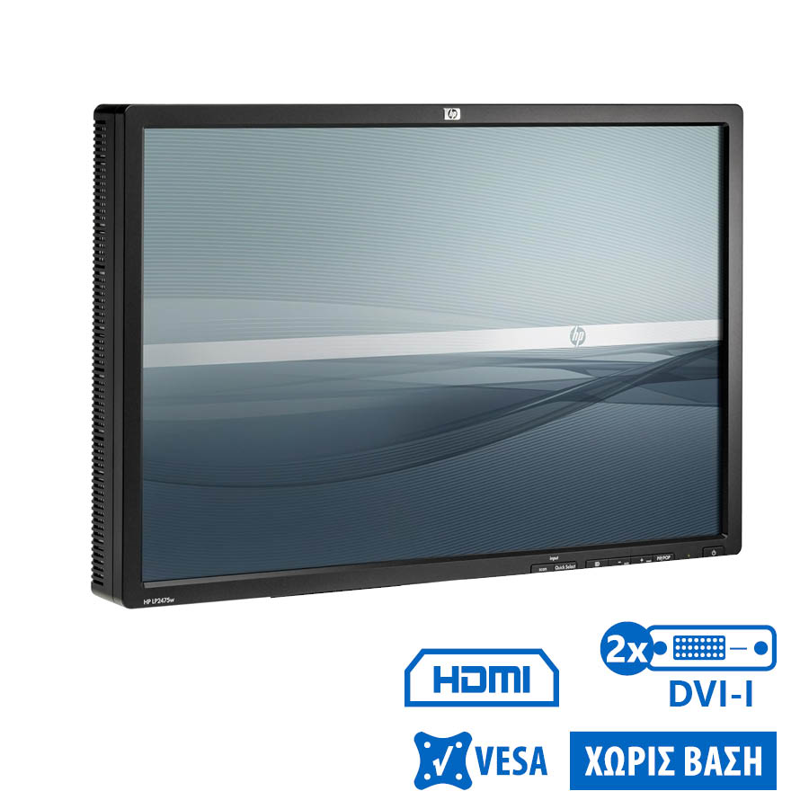 94824_1 Used Monitor LP2475W TFT/HP/24``/1920x1200/Wide/Black/No Stand/2xDVI-Ι & DP & S-Video & HDMI & USB H - Image 1