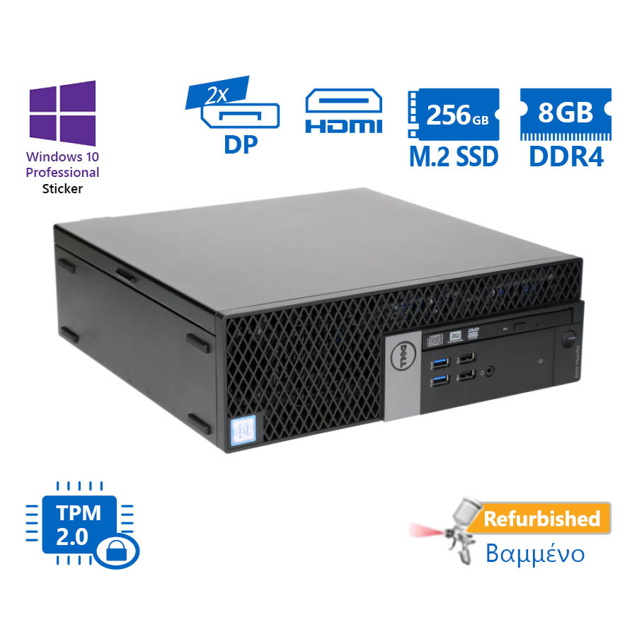 97183_1 Dell 5050 SFF i5-7500/8GB DDR4/256GB M.2 SSD/DVD/10P Grade A+ Refurbished PC - Image 1