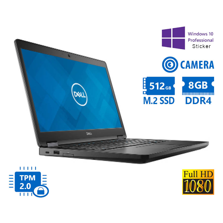 99090_1 Dell (A-) Latitude 5490 i5-7300U/14``FHD/8GB DDR4/512GB M.2 SSD/No ODD/Camera/10P Grade A- Refurbish - Image 1