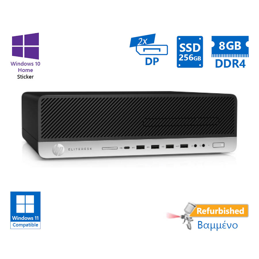 99681_1 HP 800G4 SFF i5-8500/8GB DDR4/256GB SSD/DVD/10H Grade A+ Refurbished PC - Image 1