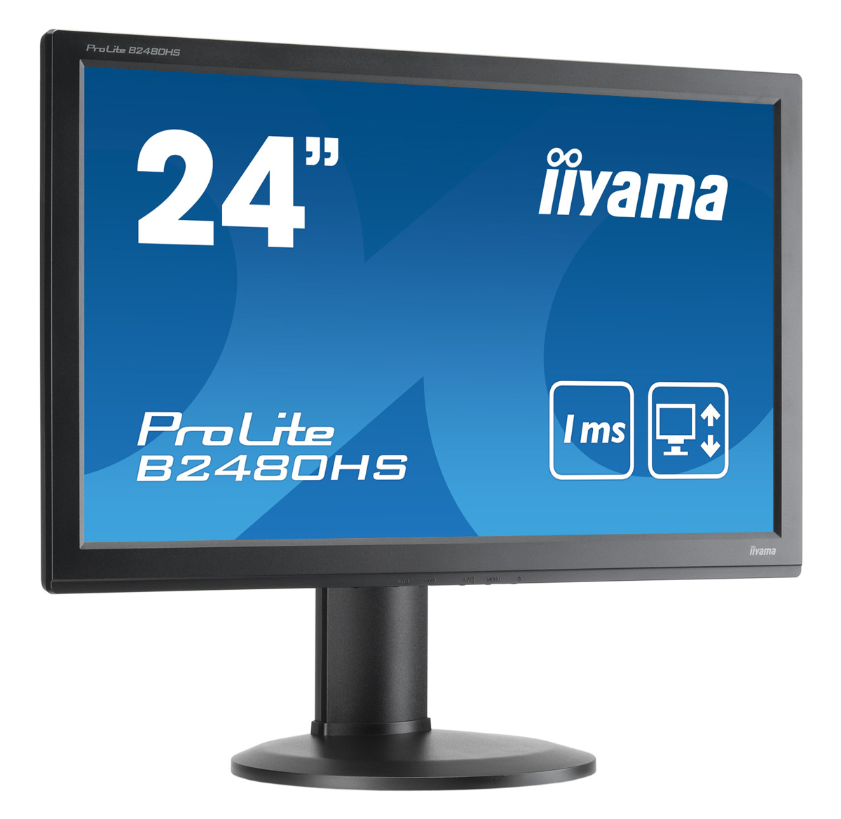 M-B2480H IIYAMA used οθόνη B2480H LED, 24" 1920x1080, VGA/DVI/HDMI, Grade A - Image 1