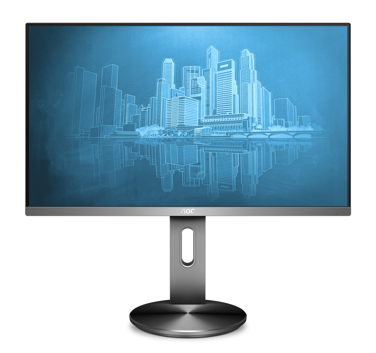 M-I2490PXQU-GB AOC used οθόνη I2490PXQU IPS-LED, 23.8", 1920x1080, VGA/HDMI/DisplayPort, Grade B - Image 1