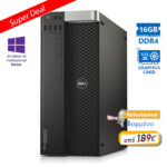 Dell Precision 5810 E5-1620v3(4-Cores)/16GB DDR4/500GB/Nvidia 512MB/DVD/10P Grade A+ Workstation Ref