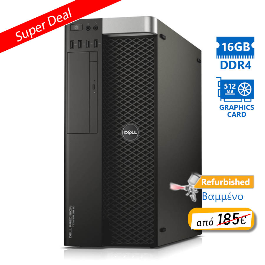 100161_1 Dell Precision 5810 E5-1620v3(4-Cores)/16GB DDR4/500GB/Nvidia 512MB/DVD/8P Grade A+ Workstation Refu - Image 1