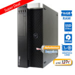 Dell Precision T3600 Tower Xeon E5-1620(4-Cores)/16GB DDR3/256GB SSD & 500GB/Nvidia 1GB/DNo ODD/7P G