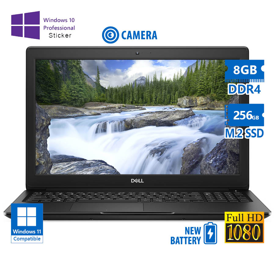 101044_1 Dell (A-) Latitude 3500 i5-8265U/15.6``FHD/8GB DDR4/256GB M.2 SSD/No ODD/Camera/New Battery/10P Grad - Image 1