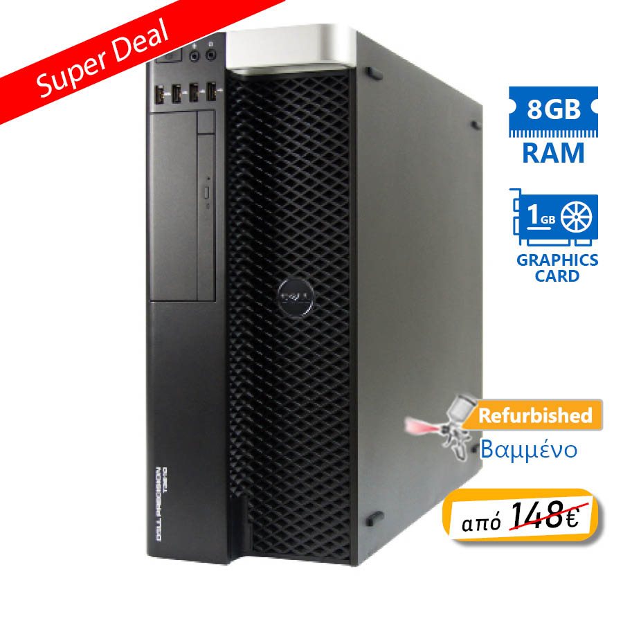 101210_1 Dell Precision T3610 Tower Xeon E5-1620v2(4-Cores)/8GB DDR3/500GB/Nvidia 1GB/No ODD/8P Grade A+ Work - Image 1
