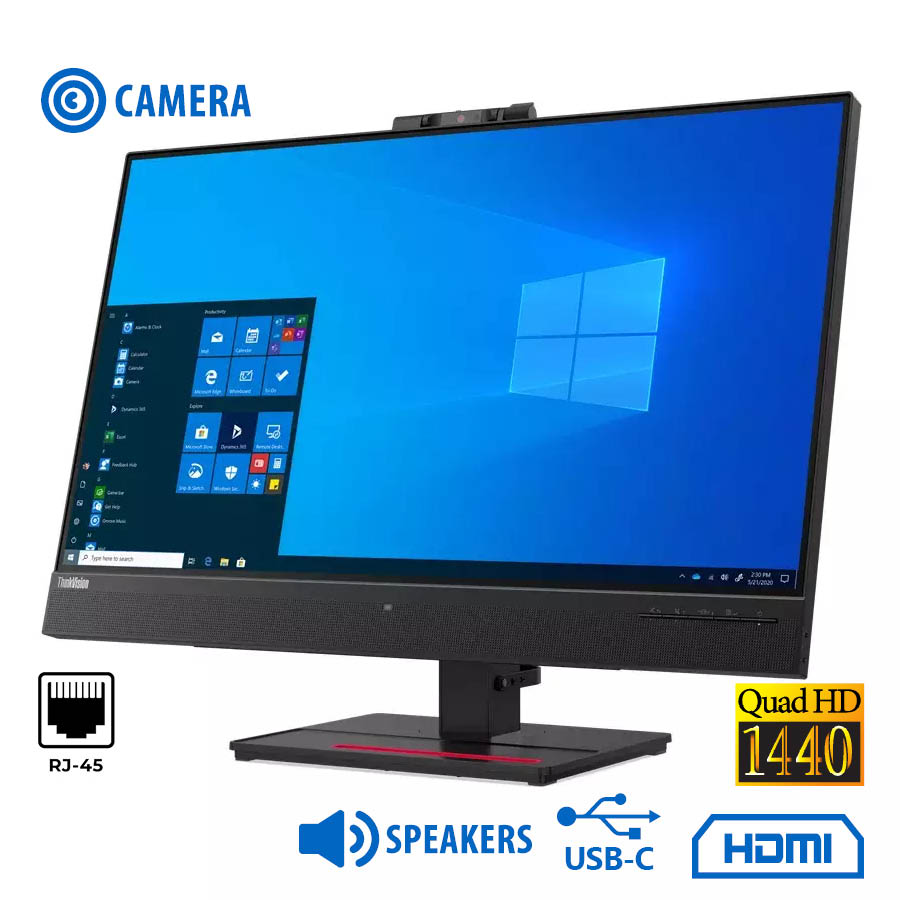 101917_1 Used Monitor ThinkVision T27hV-20 IPS/Lenovo/27``QHD/2560x1440/Wide/Black/Camera/w/Speakers/DP & HDM - Image 1