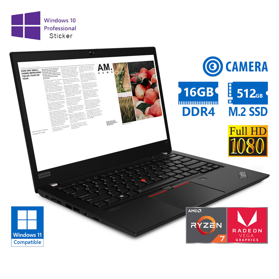 102027_1 Lenovo (A-) ThinkPad T14 Gen 2A Ryzen 7 Pro 5850U/14”FHD/16GB DDR4/512GB M.2 SSD/w/Radeon™ Graphics - Image 1