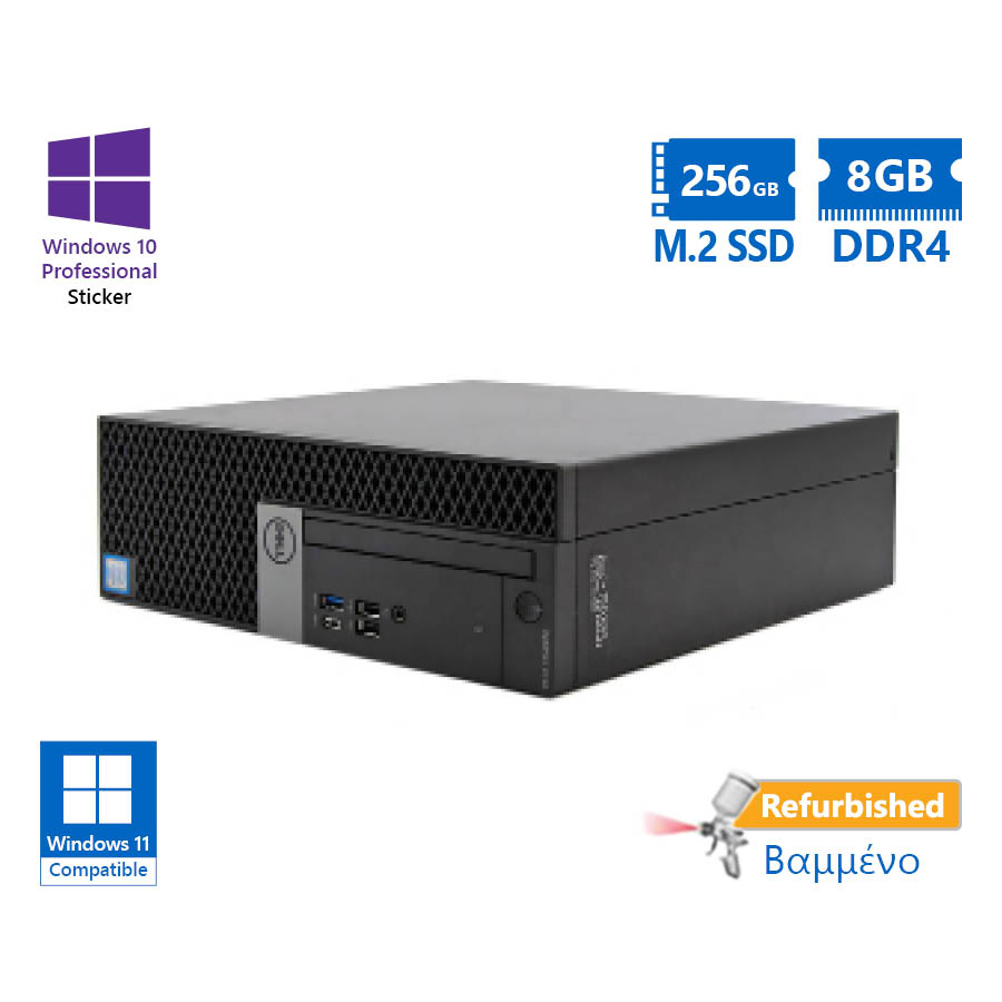 102234_1 Dell 7070 SFF i5-9500/8GB DDR4/256GB M.2 SSD/DVD/10P Grade A+ Refurbished PC - Image 1