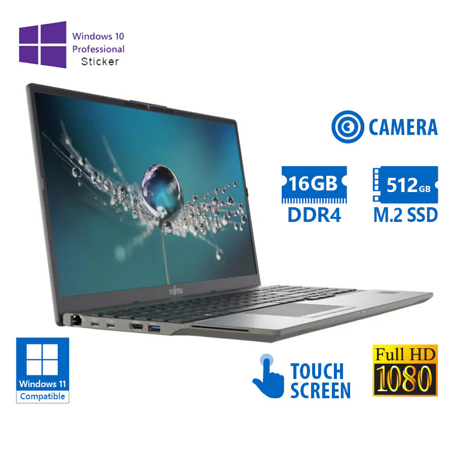103023_1 Fujitsu (A-) LifeBook U7511 i5-1135G7/15.6``FHD Touchscreen/16GB DDR4/512GB M.2 SSD/No ODD/Camera/10 - Image 1
