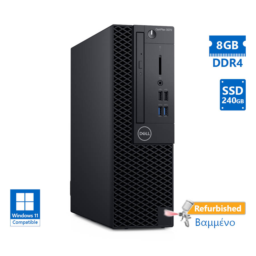 103025_1 Dell 3070 SFF i5-9500/8GB DDR4/240GB SSD/No ODD/Grade A+ Refurbished PC - Image 1