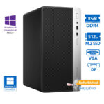 HP 400G5 Tower i7-8700/8GB DDR4/512GB M.2 SSD/DVD/10P Grade A+ Refurbished PC