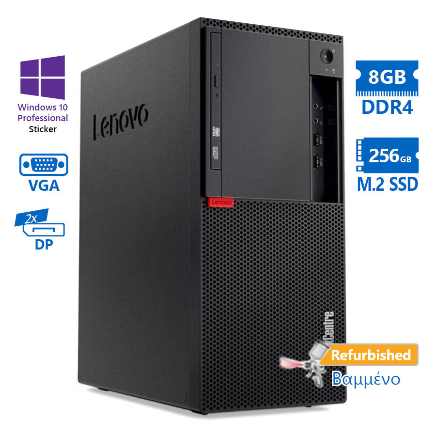 103038_1 Lenovo M910t Tower i7-6700/8GB DDR4/256GB M.2 SSD/No ODD/10P Grade A+ Refurbished PC - Image 1