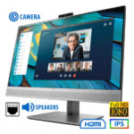Used Monitor E243m IPS LED/HP/24``FHD/w/Camera/1920x1080/Wide/w/Speakers/Silver/Black/D-SUB & DP & H