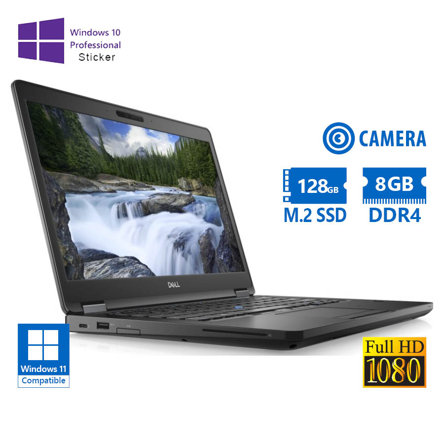 103042_1 Dell (A-) Latitude 5490 i5-8250U/14``FHD/8GB DDR4/128GB M.2 SSD/No ODD/Camera/10P Grade A- Refurbish - Image 1