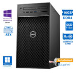 Dell Precision 3630 Tower Xeon E-2224(4-Cores)/16GB DDR4/512GB SSD/ATI 8GB/No ODD/10P Grade A Workst